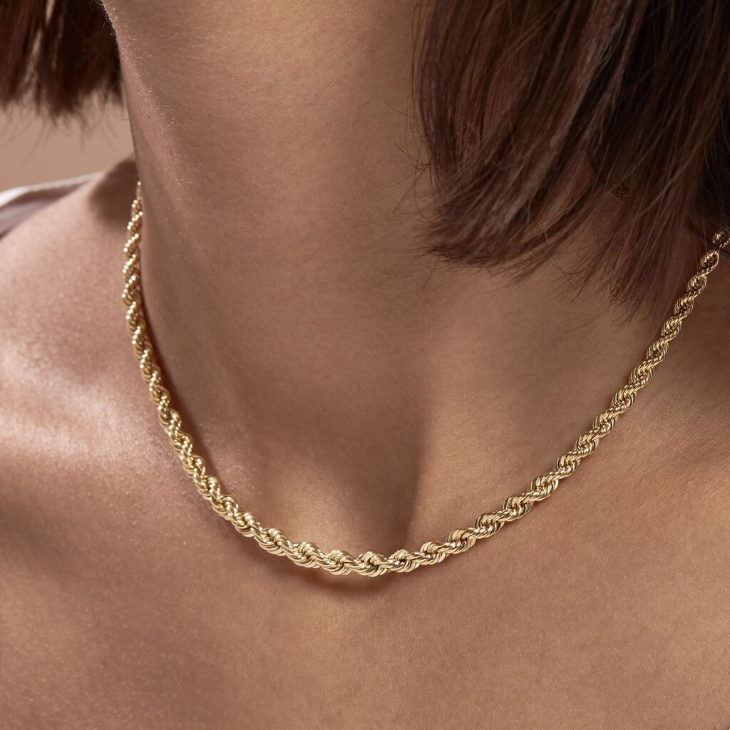 Collier Jerry Maille Corde Or Jaune - Chaines Femme | Histoire d’Or