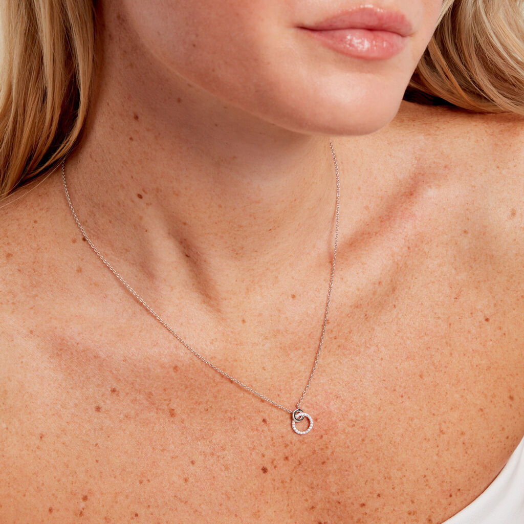 Collier Fant Argent Blanc Oxyde De Zirconium - F&ecirc;te des m&egrave;res Femme | Histoire d&rsquo;Or