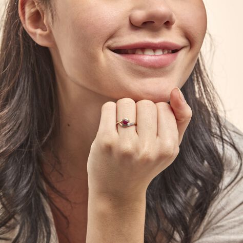 Bague Sagesse Or Jaune Rubis Et Diamant - Bagues solitaires Femme | Histoire d’Or