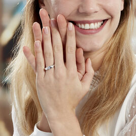 Bague Solitaire Gwendal Argent Oxyde De Zirconium - Bagues solitaires Femme | Histoire d’Or
