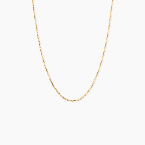 Chaine Igoa Maille Forcat Diamantee Argent Dor&eacute; A L'Or 750/1000 - Chaines Unisex | Histoire d&rsquo;Or