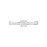 Bague Solitaire Fiona Or Blanc Diamant Synthetique - Bagues solitaires Femme | Histoire d&rsquo;Or