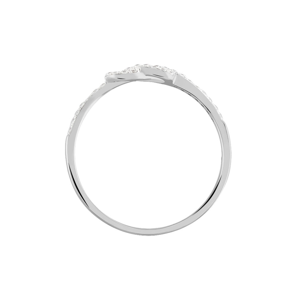 Bague Anfel Or Blanc Oxyde De Zirconium - Bagues avec pierre Femme | Histoire d’Or