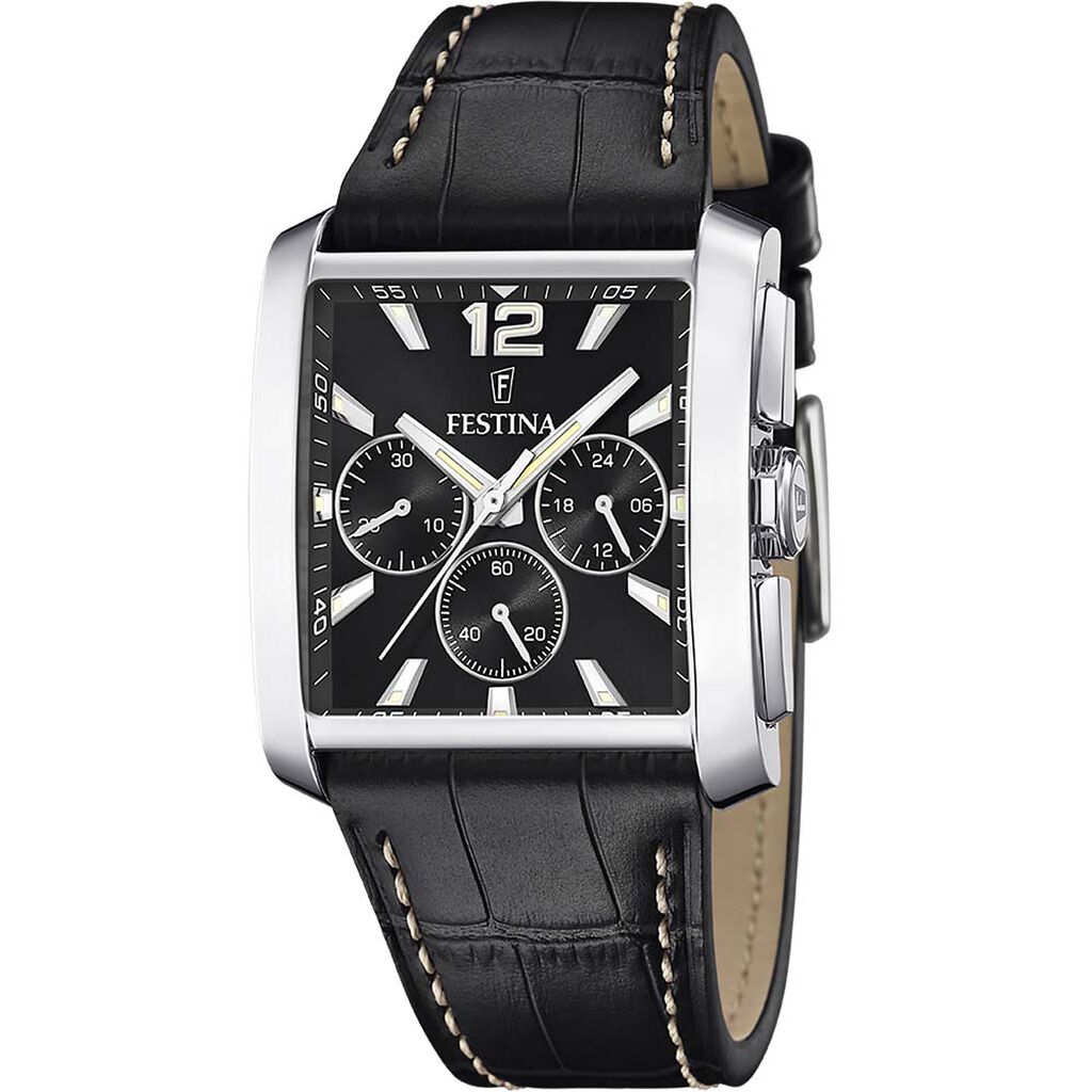 Montre Festina On The Square Chrono Noir - Montres Homme | Histoire d’Or