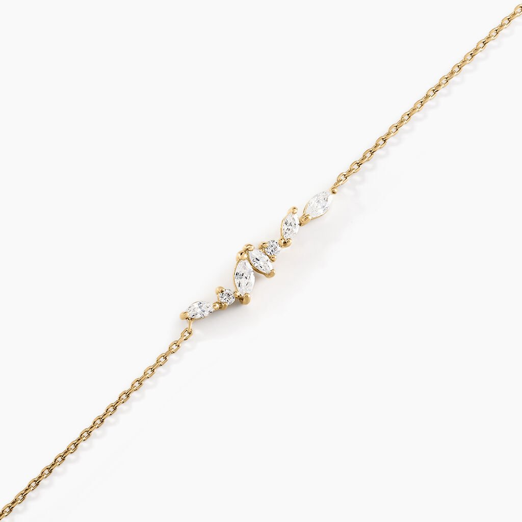 Bracelet Jardins D'hiver Plaqu&eacute; Or Jaune Oxyde De Zirconium - Bracelets Femme | Histoire d&rsquo;Or