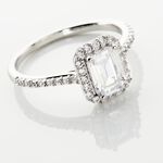 Bague Solitaire Cadmos Argent Blanc Oxyde De Zirconium - Bagues solitaires Femme | Histoire d&rsquo;Or