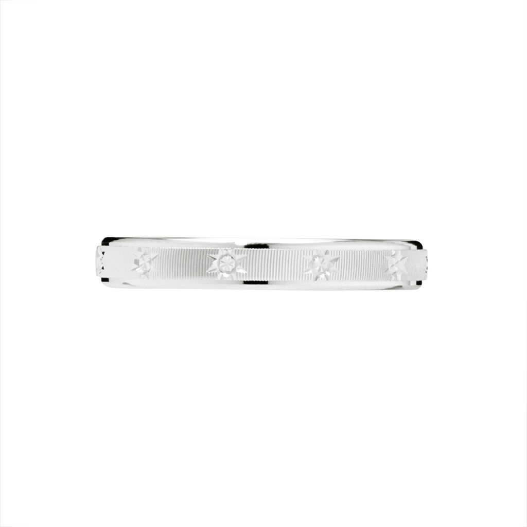 Alliance Pricilia Ruban Plat Or Blanc - Alliances Unisex | Histoire d&rsquo;Or