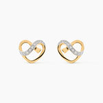 Boucles D'oreilles Puces Juliane Or Jaune Diamant - Clous d'oreilles Femme | Histoire d&rsquo;Or