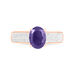 Bague Crista Or Rose Amethyste Et Diamant - Bagues solitaires Femme | Histoire d’Or