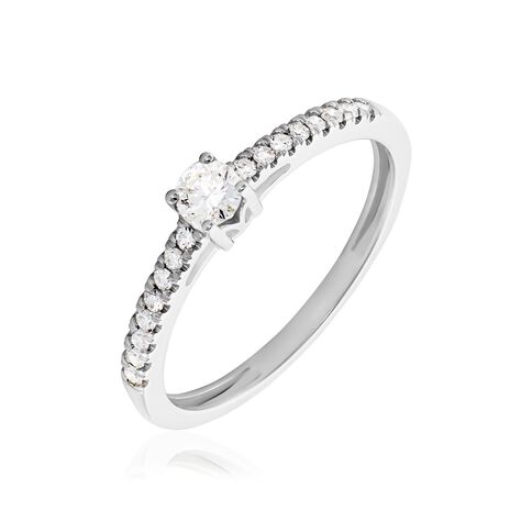 Bague Eliisa Or Blanc Diamant - Bagues solitaires Femme | Histoire d’Or