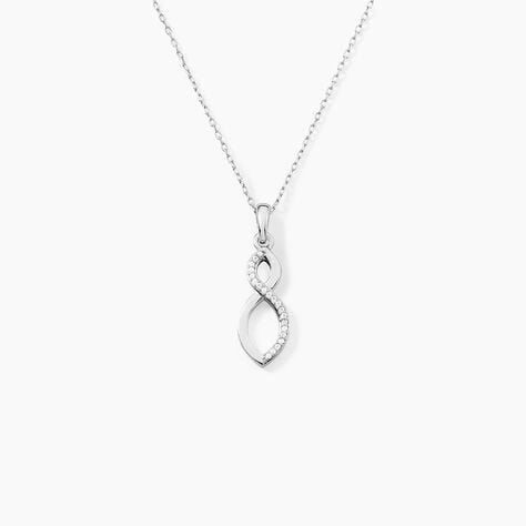 Collier Odile Argent Blanc Oxyde De Zirconium - Colliers fantaisie Femme | Histoire d&rsquo;Or