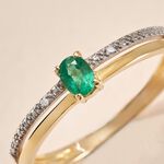 Bague Emeald Is The New Black Or Jaune Emeraude Diamant - Bagues solitaires Femme | Histoire d&rsquo;Or