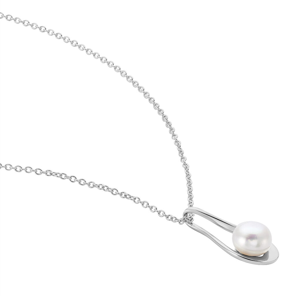 Collier Loren Argent Blanc Perle De Culture - Colliers fantaisie Femme | Histoire d’Or