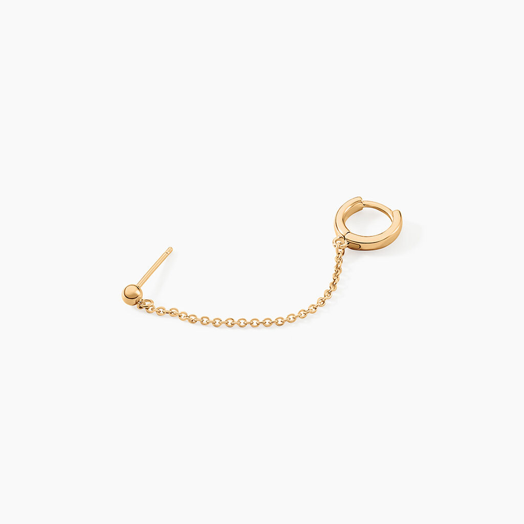 Bijoux D'oreilles Lewis Plaqué Or - Boucles d'oreilles créoles Femme | Histoire d’Or