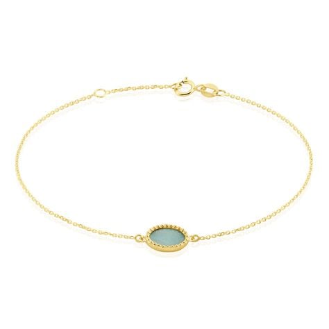 Bracelet Pernia Or Jaune Amazonite - Bracelets Femme | Histoire d’Or