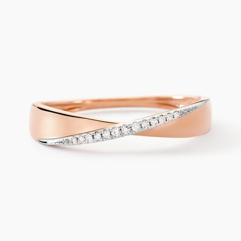 Bague Suzie Or Rose Diamant - Bagues avec pierre Femme | Histoire d&rsquo;Or