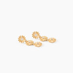 Boucles D'Oreilles Pendantes Sunrays Plaqu&eacute; Or Jaune Oxyde De Zirconium - Boucles d'oreilles pendantes Femme | Histoire d&rsquo;Or