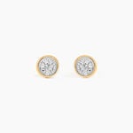 Boucles D'oreilles Puces Or Jaune Diamants - Clous d'oreilles Femme | Histoire d&rsquo;Or