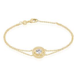 Bracelet Plaqué Or Jaune Magdalaine Oxyde De Zirconium - Bracelets Femme | Histoire d’Or
