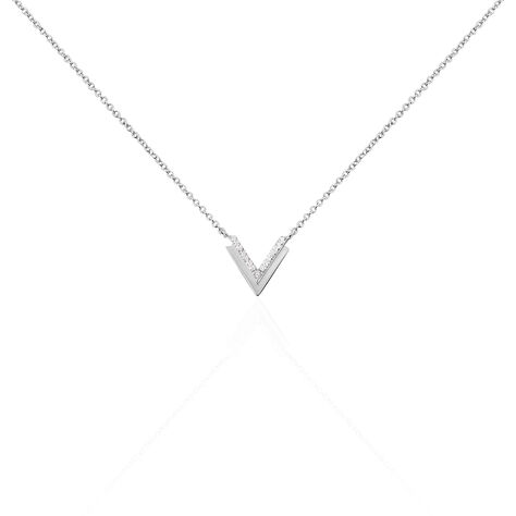 Collier Nollia Argent Blanc Oxyde De Zirconium - Colliers fantaisie Femme | Histoire d&rsquo;Or