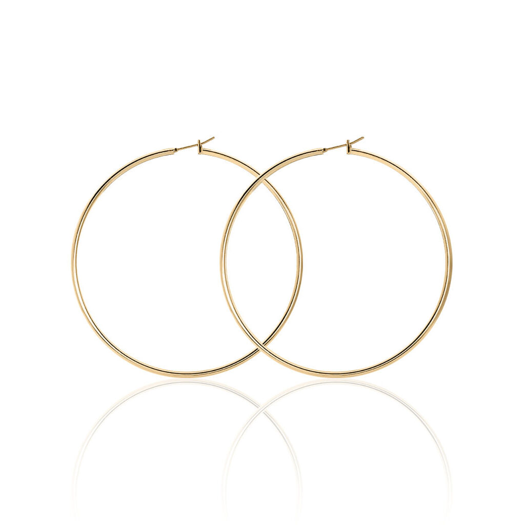 Créoles Ada Lisse Plaqué Or Jaune - Boucles d'oreilles créoles Femme | Histoire d’Or