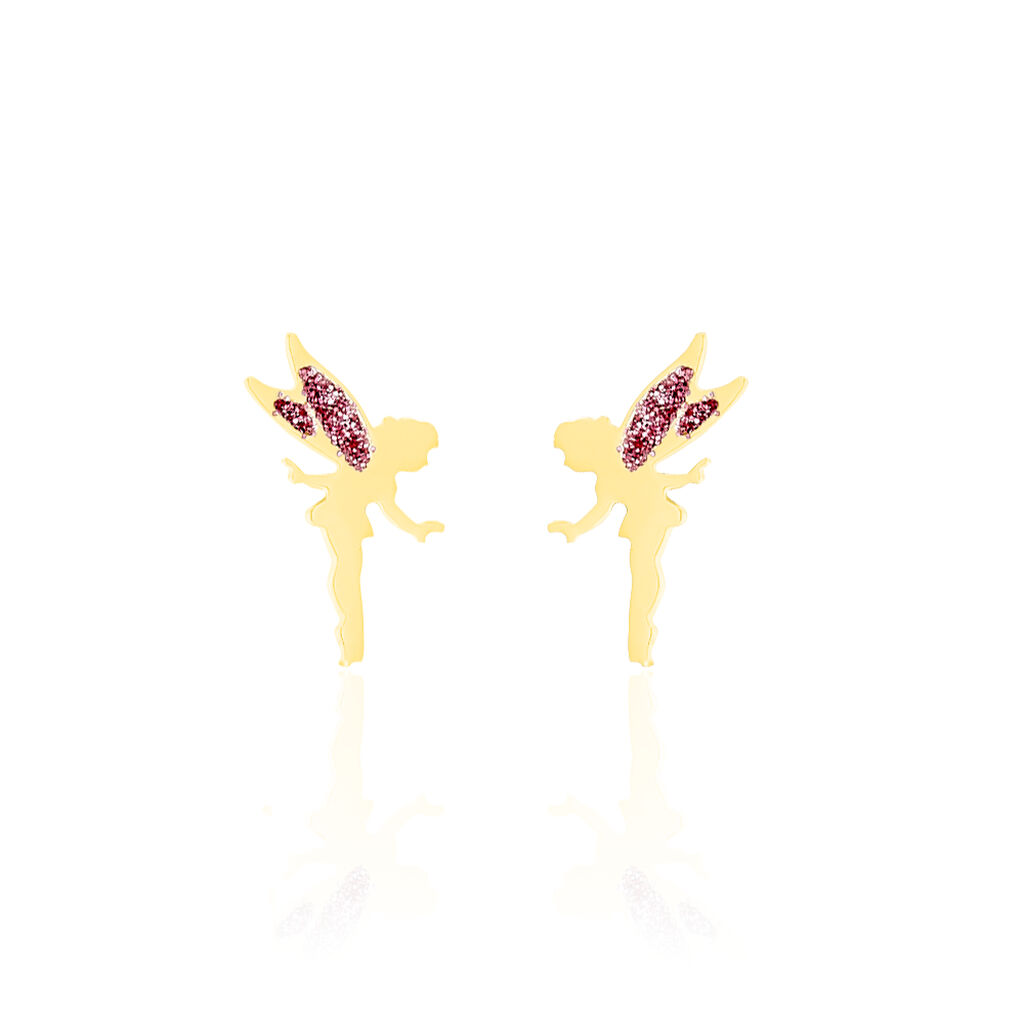 Boucles D'oreilles Puces Feelia Or Jaune - Clous d'oreilles Enfant | Histoire d&rsquo;Or