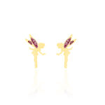 Boucles D'oreilles Puces Feelia Or Jaune - Clous d'oreilles Enfant | Histoire d&rsquo;Or