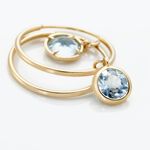 Cr&eacute;oles Or Jaune Topaze Azur - Boucles d'oreilles cr&eacute;oles Femme | Histoire d&rsquo;Or