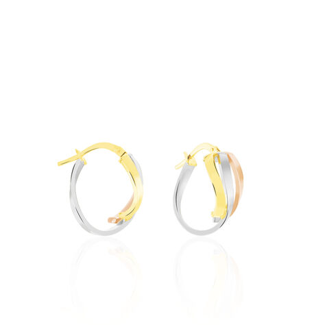 Créoles Horus Or Tricolore - Boucles d'oreilles créoles Femme | Histoire d’Or
