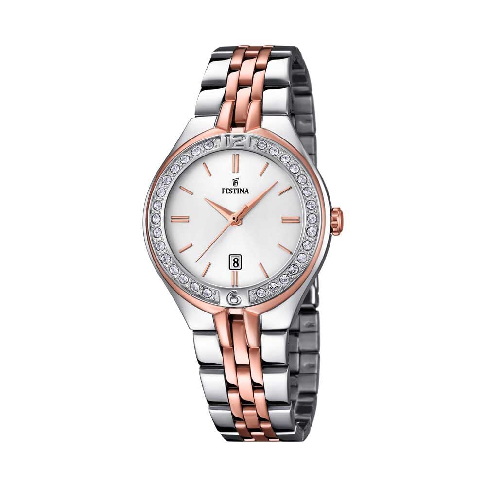 Montres Festina F16868/2 Acier Boucle déployante simple Strass Bicolore  Ronde - HIMF2QW2880 • Histoire d'Or