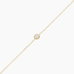 Bracelet Columbine Or Jaune Oxyde De Zirconium Blanc - Bracelets Femme | Histoire d&rsquo;Or