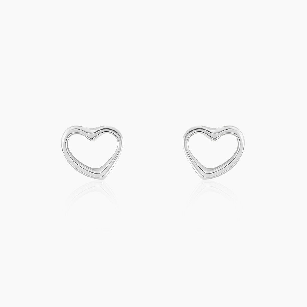 Boucles D'oreilles Puces Amerigo Argent Blanc - Boucles d'oreilles fantaisie Femme | Histoire d&rsquo;Or