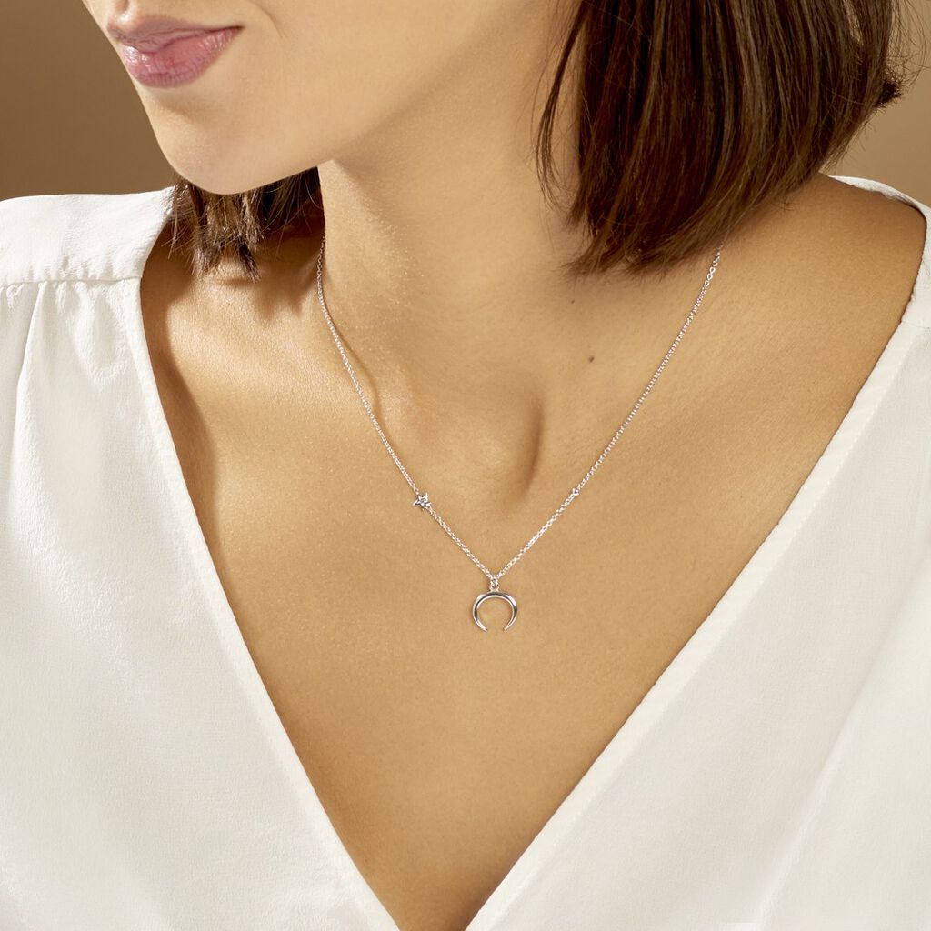 Collier Serenella Argent Blanc Oxyde De Zirconium - Colliers fantaisie Femme | Histoire d’Or