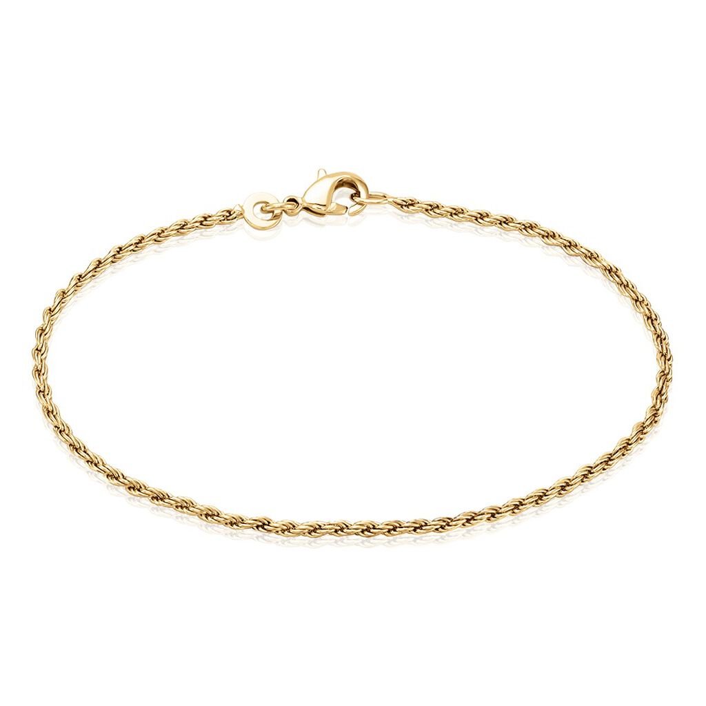 Bracelet Azelys Maille Corde Plaqué Or Jaune - Bracelets chaîne Femme | Histoire d’Or