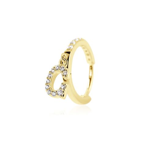 Créole Unitaire Léria Or Jaune Oxydes De Zirconium - Boucles d'oreilles créoles Femme | Histoire d’Or