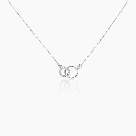 Collier Twillie Argent Blanc Oxyde De Zirconium - Colliers fantaisie Femme | Histoire d&rsquo;Or