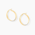 Cr&eacute;oles Doralynne Or Bicolore - Boucles d'oreilles cr&eacute;oles Femme | Histoire d&rsquo;Or