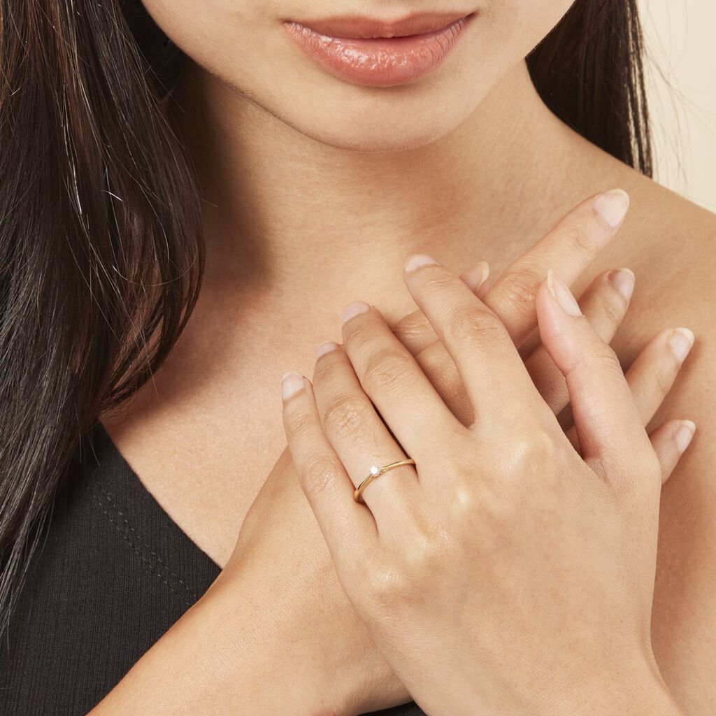 Bague Solitaire Aphrodite Or Jaune Diamant - Bagues solitaires Femme | Histoire d’Or