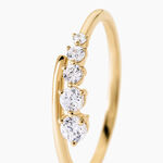 Bague Riannon Argent Dor&eacute; A L'Or 750/1000 Oxyde De Zirconium - Bagues avec pierre Femme | Histoire d&rsquo;Or