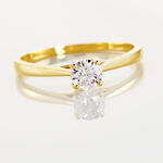 Bague Solitaire Fiona Or Jaune Diamant Synthetique - Bagues solitaires Femme | Histoire d&rsquo;Or