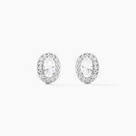 Boucles D'oreilles Puces Albertina Argent Blanc Oxyde De Zirconium - Boucles d'oreilles fantaisie Femme | Histoire d&rsquo;Or