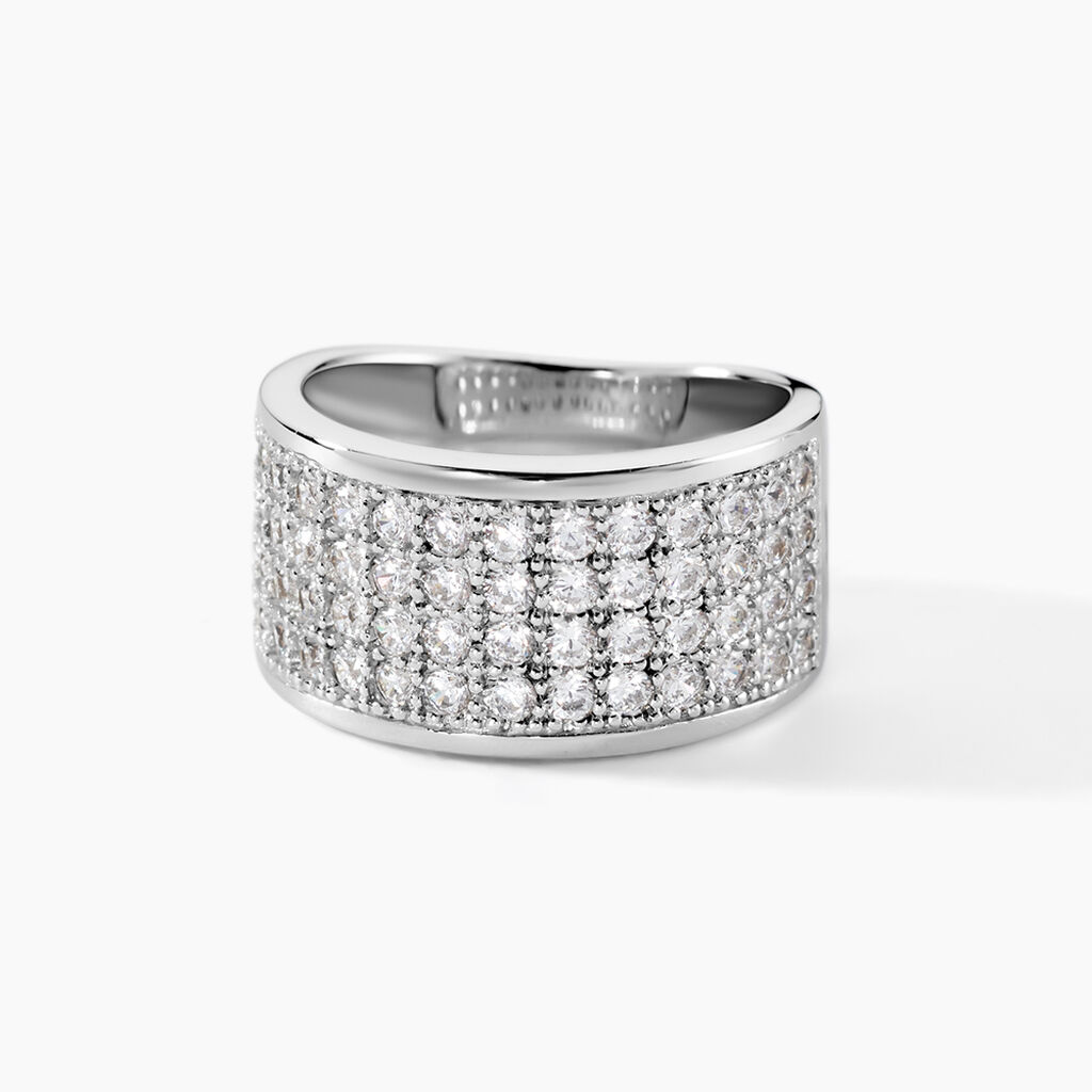 Bague Cecelia Argent Blanc Oxyde De Zirconium - Bagues avec pierre Femme | Histoire d&rsquo;Or