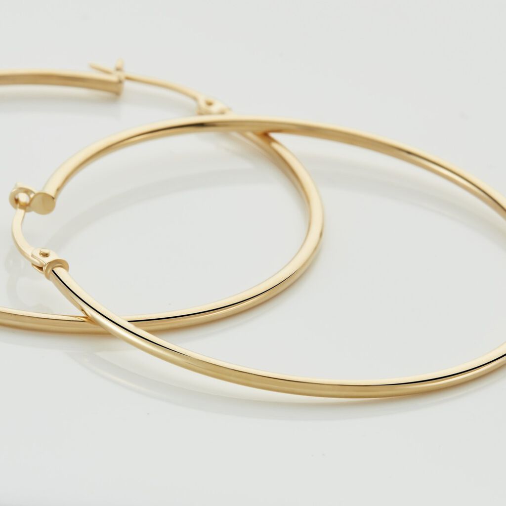 Créoles Agapanthe Or Jaune - Boucles d'oreilles créoles Femme | Histoire d’Or