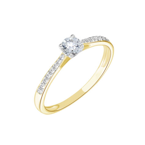 Bague Solitaire Hemera Or Jaune Diamant Synthetique - Bagues solitaires Femme | Histoire d’Or