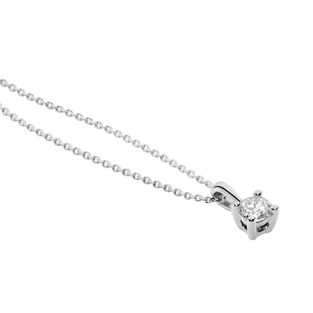 Collier Victoria Platine Blanc Diamant - Colliers Femme | Histoire d’Or