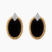 Boucles D'oreilles Puces Tahina Or Jaune Onyx Diamant - Clous d'oreilles Femme | Histoire d’Or