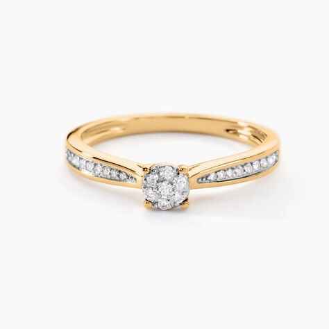 Bague Celia Or Jaune Diamant - Bagues avec pierre Femme | Histoire d&rsquo;Or