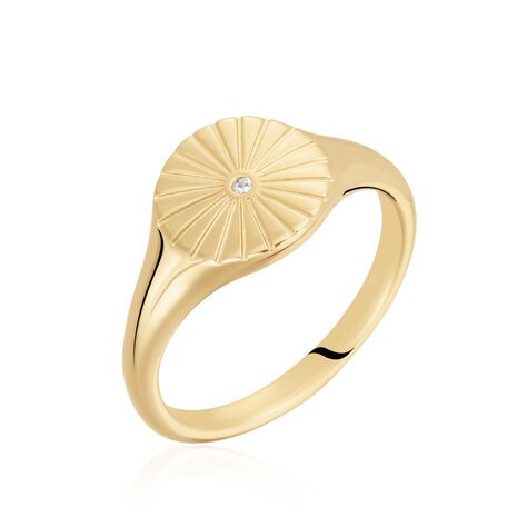 Chevali&egrave;re Plaqu&eacute; Or Florenz Oxyde De Zirconium - Bagues solitaires Femme | Histoire d&rsquo;Or