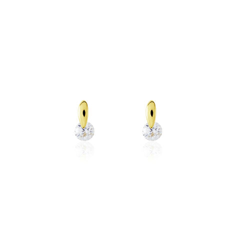 Boucles D'oreilles Pendantes Clementa Or Jaune Oxyde De Zirconium - Boucles d'oreilles pendantes Femme | Histoire d’Or