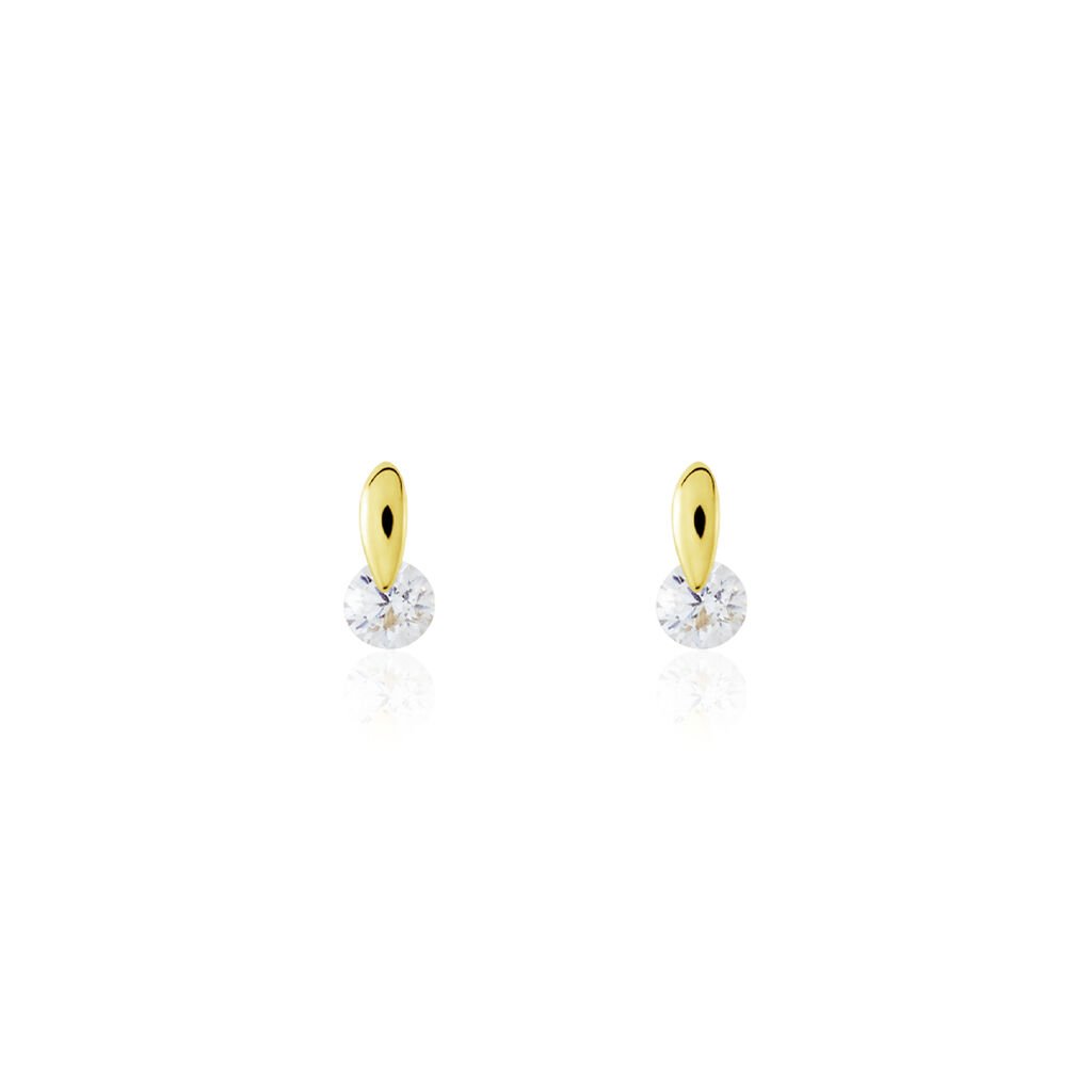 Boucles D'oreilles Pendantes Clementa Or Jaune Oxyde De Zirconium - Boucles d'oreilles pendantes Femme | Histoire d’Or